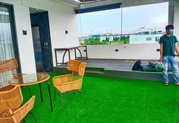 Sân thượng thêm xanh và đẹp mắt hơn