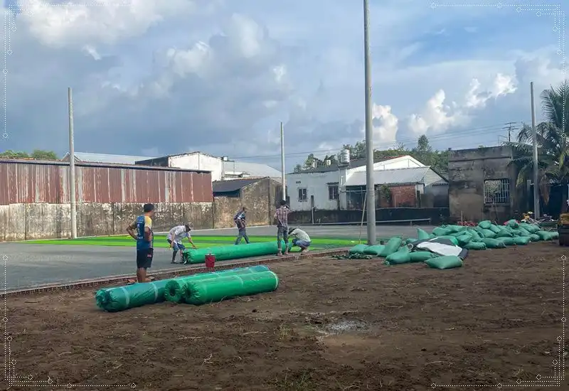 SSGRASS đơn vị có 10 năm kinh nghiệm thi công trọn gói sân bóng đá