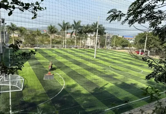 Hoàn thiện mặt sân cỏ nhân tạo