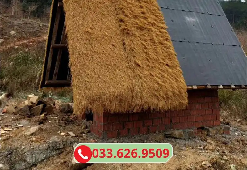Rơm nhân tạo lợp mái nhà