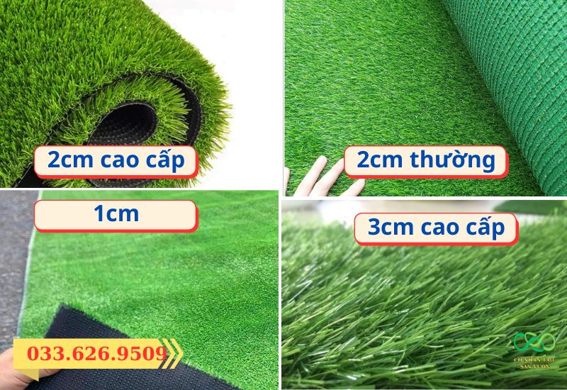 Các dòng thảm cỏ nhân tạo sân vườn nổi bật