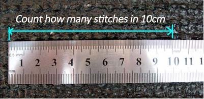 Số mũi cỏ được xác định trên 10cm hay 1mét