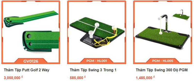 Bảng giá thảm tập golf trong nhà