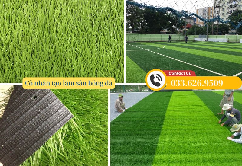 Các dòng thảm cỏ nhân tạo làm sân bóng đá TPHCM