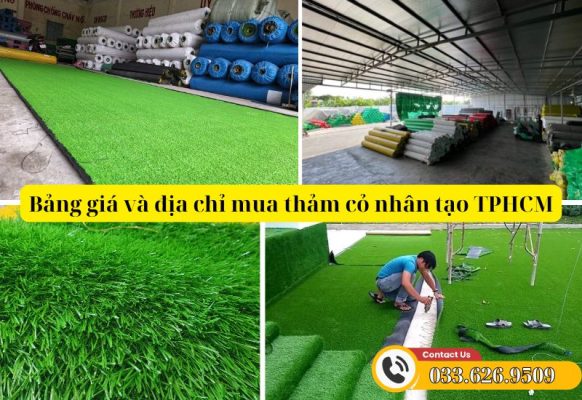 Bảng giá và địa chỉ mua thảm cỏ nhân tạo TPHCM giá rẻ