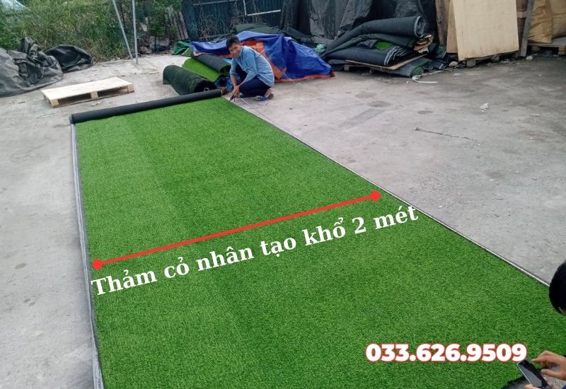 Thảm cỏ nhân tạo khổ 2m sân vườn