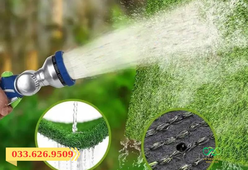 Giặt thảm cỏ nhân tạo