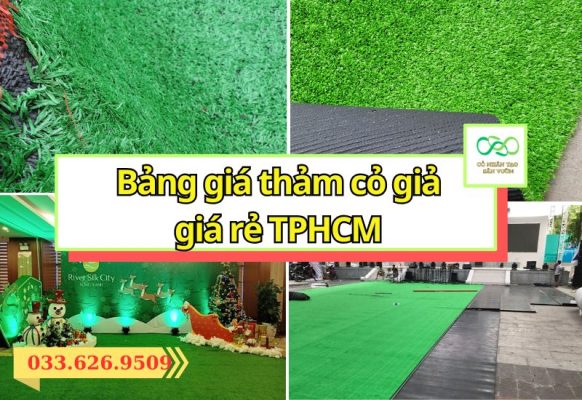 Bảng giá thảm cỏ giả giá rẻ TPHCM 2025