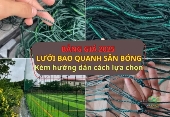 Bảng giá và cách tính số lượng lưới bao quanh sân bóng đá