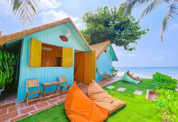 Thảm rơm hoàn thiện cho resort