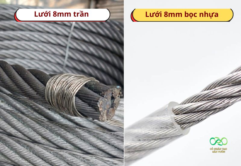 Cáp bọc nhựa và không bọc nhựa