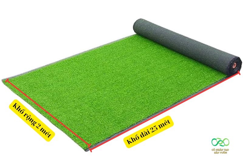 Thảm cỏ nhân tạo sân vườn khổ 2m