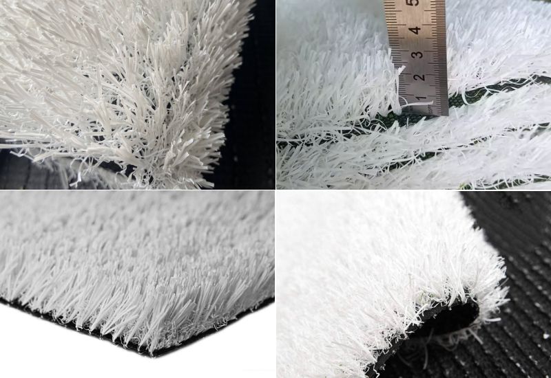 Cỏ nhân tạo cao 3cm cao cấp màu trắng