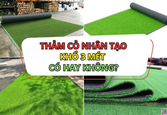 Thảm cỏ nhân tạo khổ 3 mét, cách kết nối
