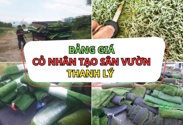 Bảng giá thảm cỏ nhân tạo sân vườn thanh lý