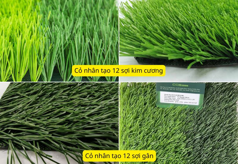 Thảm cỏ nhân tạo 12 sợi cao cấp hiện nay