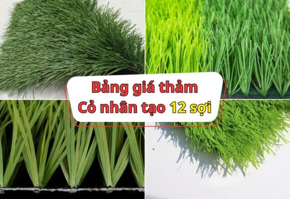 Bảng giá các loại cỏ nhân tạo sân bóng đá 12 sợi