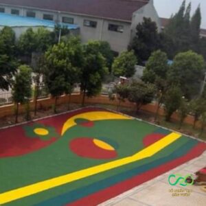 Thiết kế sân chơi với cỏ màu đỏ