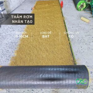 Thảm cuộn rơm vàng nhân tạo loại giá rẻ