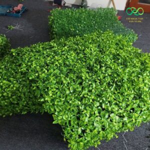 Tấm cỏ nhựa lá trà xanh đẹp, dễ thi công