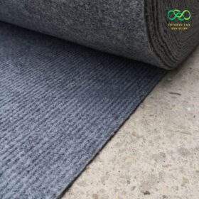 Thảm nỉ màu xám loại gân sọc
