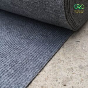 Thảm nỉ màu xám loại gân sọc