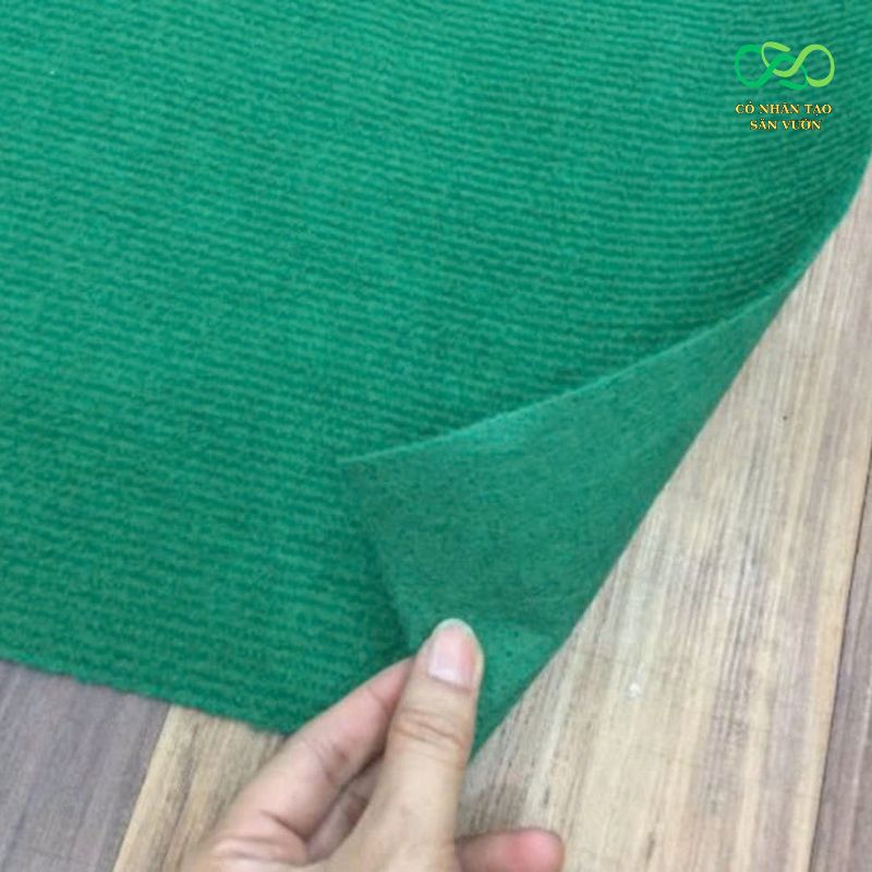 Thảm nỉ màu xanh lá cây dạng gân Thảm nỉ màu xanh lá cây dạng gân
