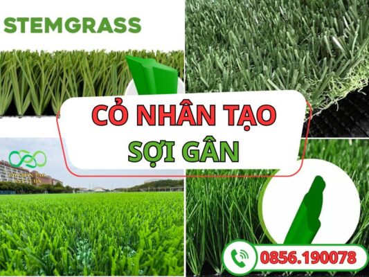 Thảm cỏ nhân tạo sợi gân và cách nhận biết