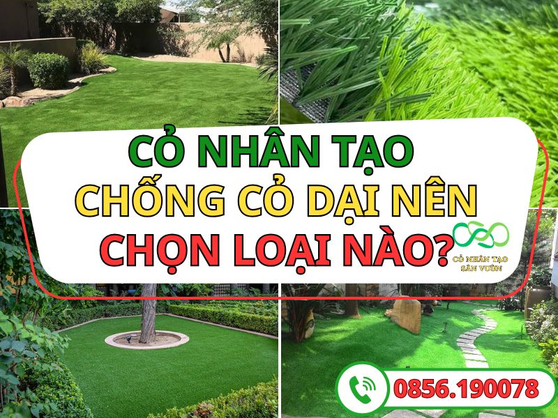 Thảm cỏ nhân tạo chống cỏ dại hiệu quả, độ bền cao