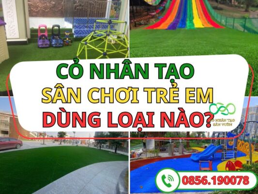 Cỏ nhân tạo làm sân chơi trẻ em