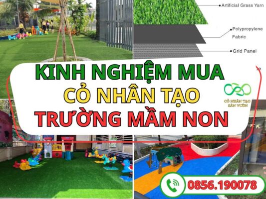 Thảm cỏ nhân tạo trường mầm non