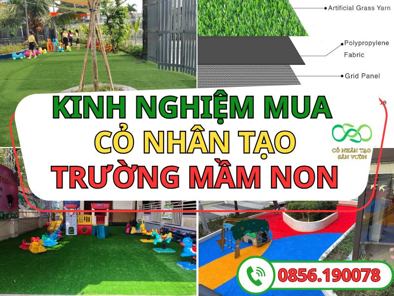 Thảm cỏ nhân tạo trường mầm non